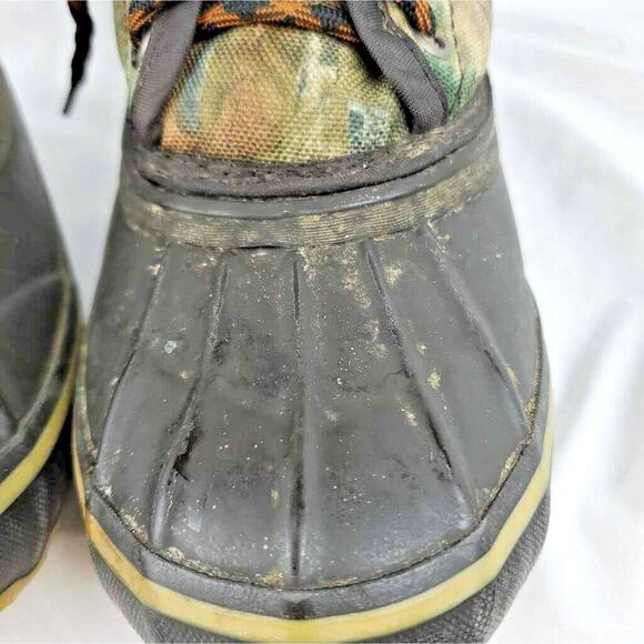 Game Winner Thermolite Kids Duck Boots Black Camouflage Lace Up Steel Shank 2 - Picture 11 of 12